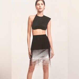 La Perla elegant Black and Silver skirt and Top.